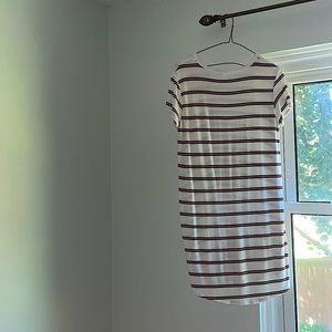 Red Navy and White stripped Tshirt Dress